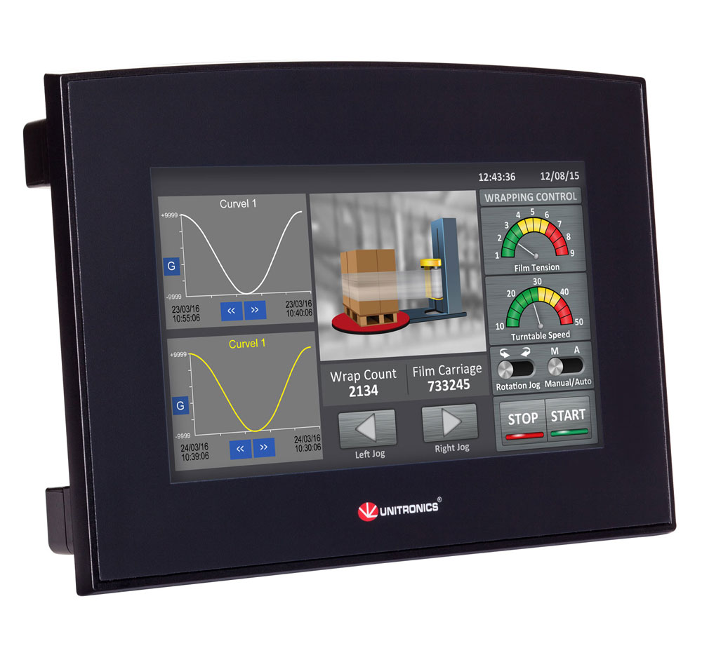 SM70-J-R20 Samba 7.0″ Touch Screen PLC & HMI, 10 Digital, 2 D/A Inputs, 8 Relay Outputs