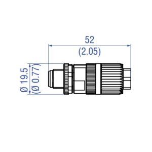 370523 | Temposonics M12 D-Coded Male Connector