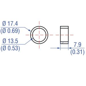 401032 | Diagram of the Temposonics Ring Magnet OD17.4